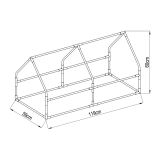 Szklarnia Minitunel 2 komory - 120x60x60 - Erica III Grindi - 10