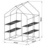 Szklarnia ogrodowa biała domek - 143x143x195 - Canna II Grindi - 7
