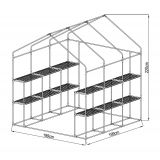 Szklarnia ogrodowa domek - 200x200x220 - Canna III - zielona Grindi - 14