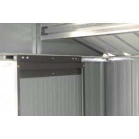 Domek ogrodowy metalowy, szary - Fiori II - 131x194x184 Grindi - 7