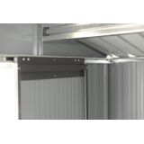 Domek ogrodowy metalowy, szary - Fiori II - 131x194x184 Grindi - 7