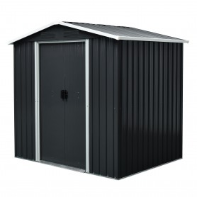 Domek ogrodowy metalowy, szary - Fiori II - 131x194x184 Grindi - 1