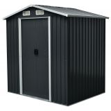 Domek ogrodowy metalowy, szary - Sorbus I - 131x194x200 Grindi - 1