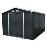 Domek ogrodowy metalowy, szary - Sorbus III - 238x301x214 Grindi - 1