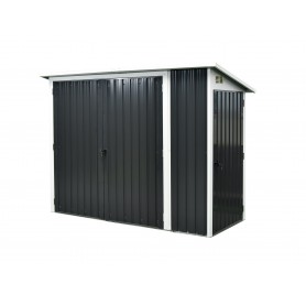 Domek ogrodowy metalowy, szary - Cornus - 112x243x176 Grindi - 1
