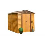 Domek ogrodowy metalowy, imitacja drewna - Arbor II - 195x236x209 Grindi - 1