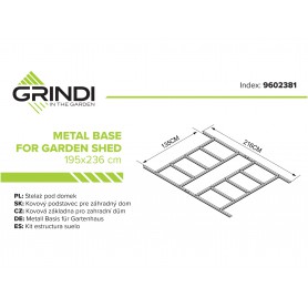 Stelaż pod domek metalowy Arbor II Grindi - 5