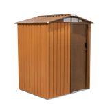 Domek ogrodowy metalowy 150x130x186 - Tilia, imitacja drewna Grindi - 1