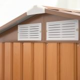 Domek ogrodowy metalowy 150x130x186 - Tilia, imitacja drewna Grindi - 7