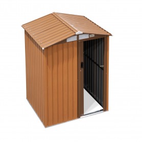 Domek ogrodowy metalowy 150x130x186 - Tilia, imitacja drewna Grindi - 3