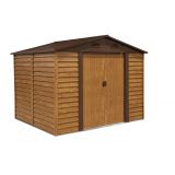 Domek ogrodowy metalowy, imitacja drewna - Arbor III - 238x278x215 Grindi - 1