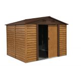 Domek ogrodowy metalowy, imitacja drewna - Arbor III - 238x278x215 Grindi - 11