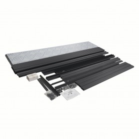 Pergola tarasowa przyścienna aluminiowa, szara - Nea II 4,3x3m Grindi - 11