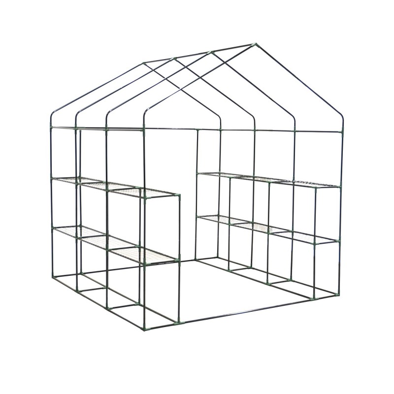 Szklarnia ogrodowa domek - 200x200x220 - Canna III - zielona Grindi - 11