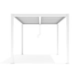 Pergola tarasowa, biała aluminiowa z otwieranym dachem - Kea I 3x3m Grindi - 2
