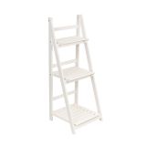 Stojak na kwiaty drewniany, biały - 3-półkowy Tulipa I Grindi - 1