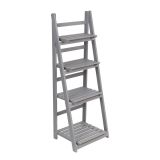 Stojak na kwiaty drewniany, szary - 4-półkowy Tulipa II Grindi - 1