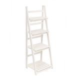 Stojak na kwiaty drewniany, biały - 4-półkowy Tulipa II Grindi - 1