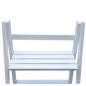 Stojak na kwiaty drewniany, biały - 4-półkowy Tulipa II Grindi - 4