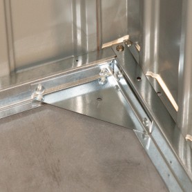 Domek ogrodowy metalowy, szary - Fiori II - 131x194x184 Grindi - 9