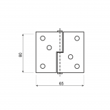 Zawias rozłączny - ZM - prawy DMX - 3
