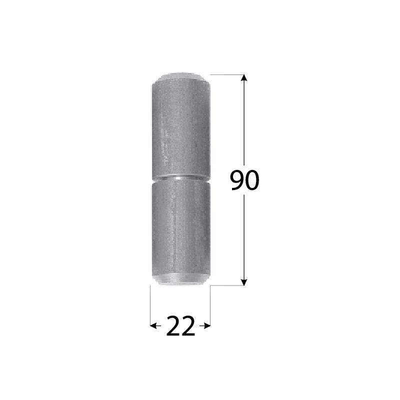 Zawias toczony z kulką - ZTK DMX - 12