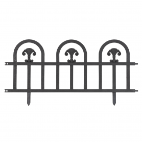 Płotek ogrodowy obrzeża, czarny 240x30 zestaw 4 szt - GOP 1 Grindi - 1