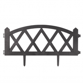 Płotek ogrodowy obrzeże, czarny 240x32,5 zestaw 4 szt - GOP 3 Grindi - 1