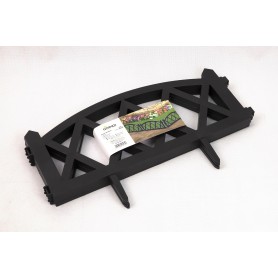 Płotek ogrodowy obrzeże, czarny 240x32,5 zestaw 4 szt - GOP 3 Grindi - 2