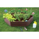 Palisada ogrodowa obrzeże, brązowy - GOP 7 heksagon Grindi - 2