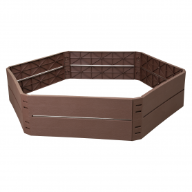 Palisada ogrodowa obrzeże, brązowy - GOP 7 heksagon Grindi - 1