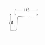 Wspornik półki prosty biały - WSPP Velano - 2