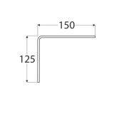 Wspornik półki prosty biały - WSB Velano - 2
