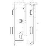 Zamek zapadka 90/22 - WHU DMX - 2