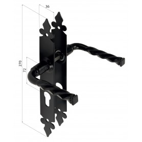 Klamka z otworem (komplet) - WHA 72 DMX - 3