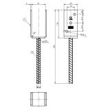 Podstawa słupa - kotwa do betonu PS typ U - cynk galwaniczny GRUNDLINE - 16
