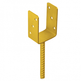 Podstawa słupa - kotwa do betonu PS typ U - cynk ogniowy żółty GRUNDLINE - 7
