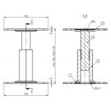 Podstawa słupa - regulowana gwintowana - PR - czarna GRUNDLINE - 3