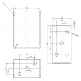 Podstawa słupa - przykręcana do betonu - PSO - złota GRUNDLINE - 6