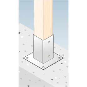 Podstawa słupa - prostokątna - PSP - żółta GRUNDLINE - 19
