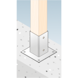 Podstawa słupa - prostokątna - PSP - żółta GRUNDLINE - 19