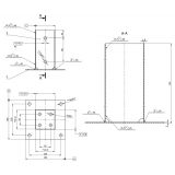 Podstawa słupa - prostokątna - PSP - żółta GRUNDLINE - 3
