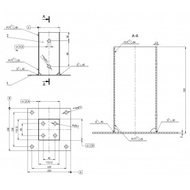 Ozdobna podstawa słupa - prostokątna czarna - PSP GRUNDLINE - 3