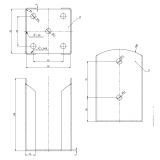 Podstawa słupa przykręcana do betonu PSPW - żółta GRUNDLINE - 3