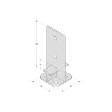 Podstawa słupa - przykręcana do betonu PUW - żółta GRUNDLINE - 2