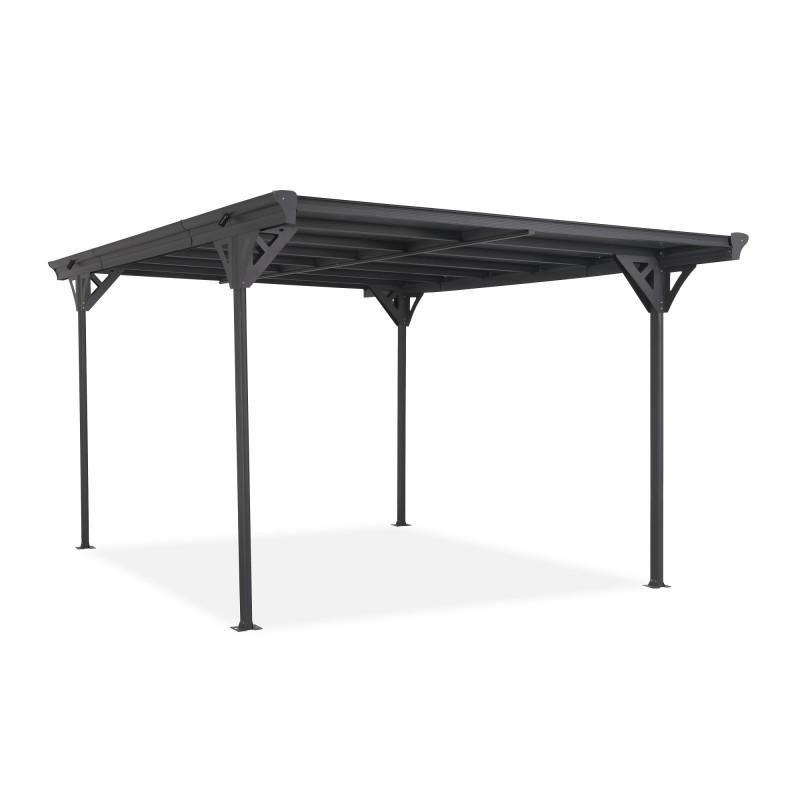 Wiata garażowa ALU 505x300x220 szara - Tilos II