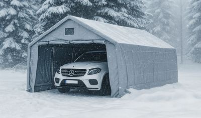 Jak zabezpieczyć samochód na zimę bez garażu? Wiata, namiot czy plandeka? 